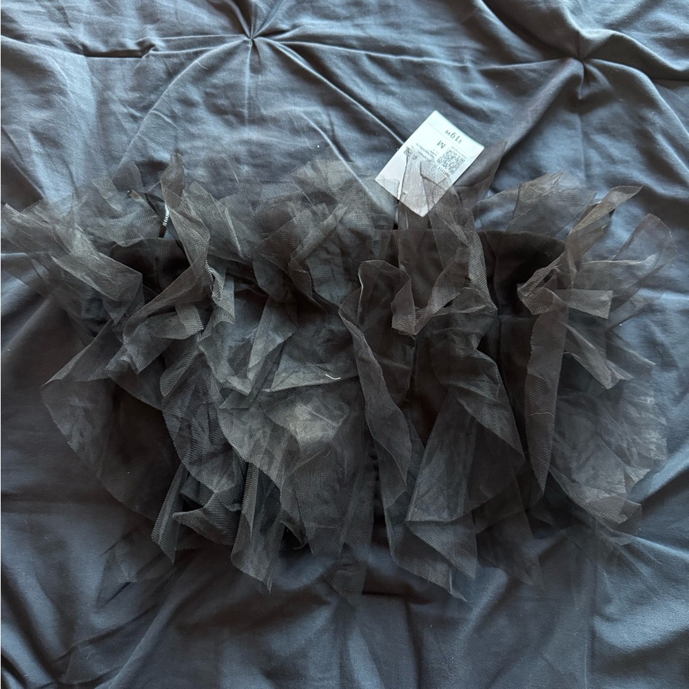 NWT Forever 21 Black Tulle Bandeau Top - Small